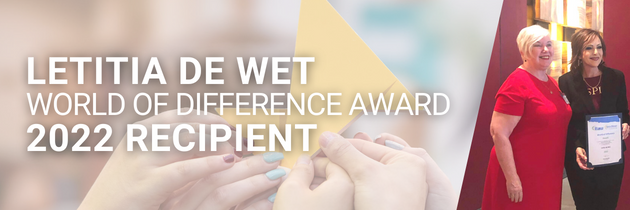 Letitia de Wet: 2022 Winner, World of Difference Award